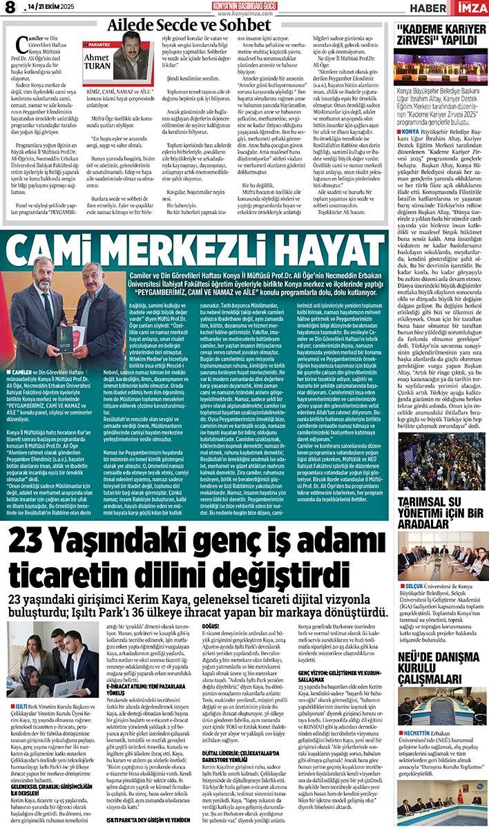 Konya İmza E-GAZETE (14 / 21 Ekim 2025) 8