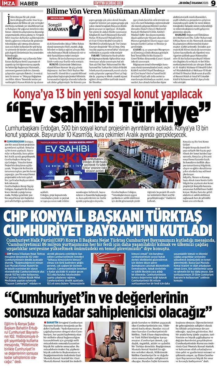 Konya İmza E-GAZETE (28 Ekim 3 Kasım 2025) 8