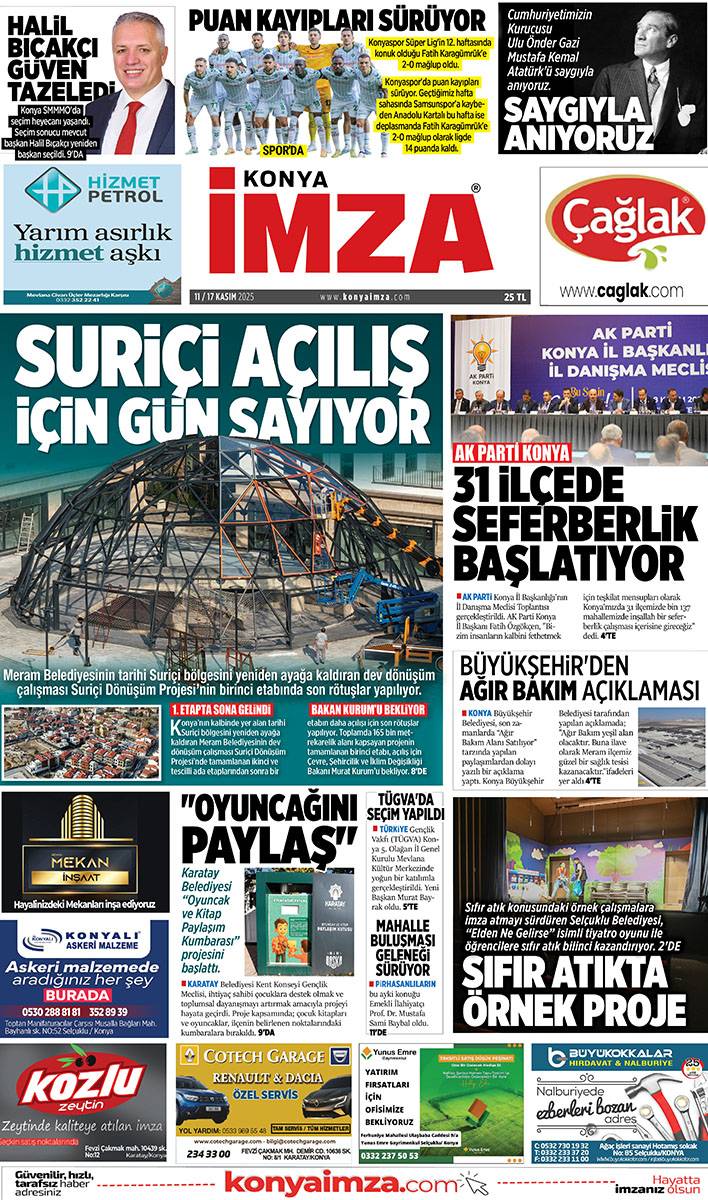 Konya İmza E-GAZETE  (11 / 17 Kasım 2025) 1