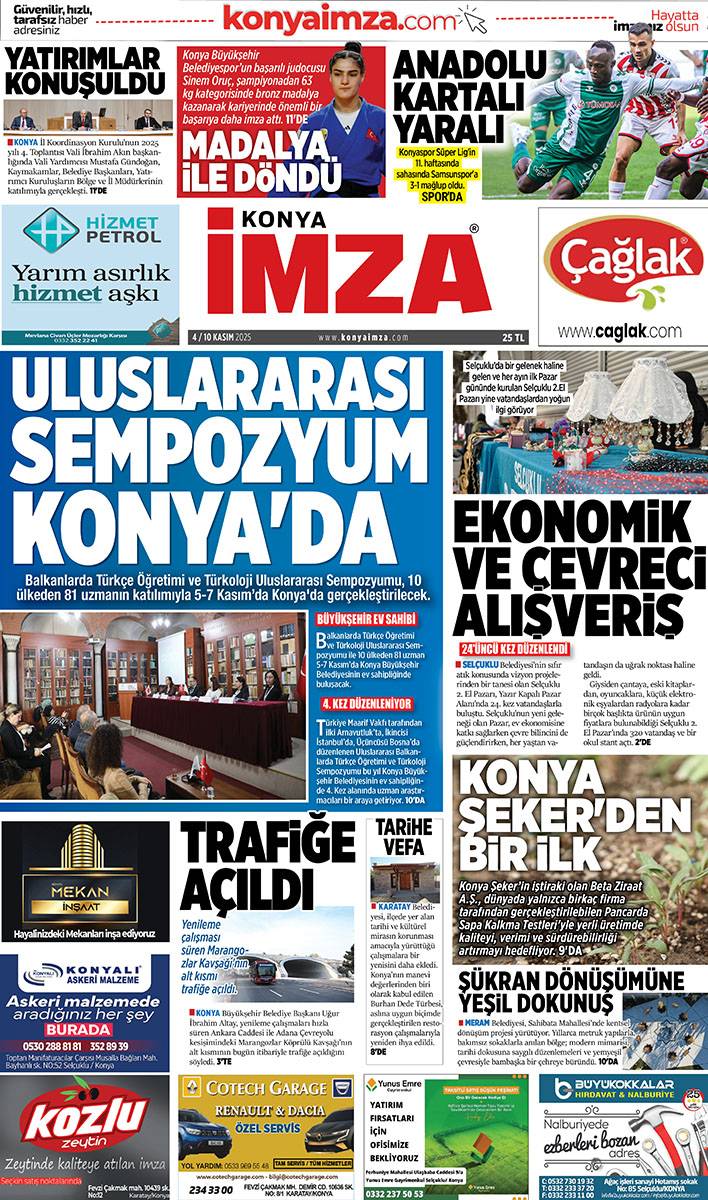 Konya İmza E-GAZETE (4 / 10 Kasım 2025) 1