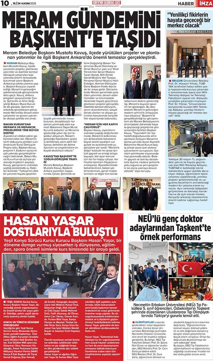 Konya İmza E-GAZETE (18 / 24 Kasım 2025) 10