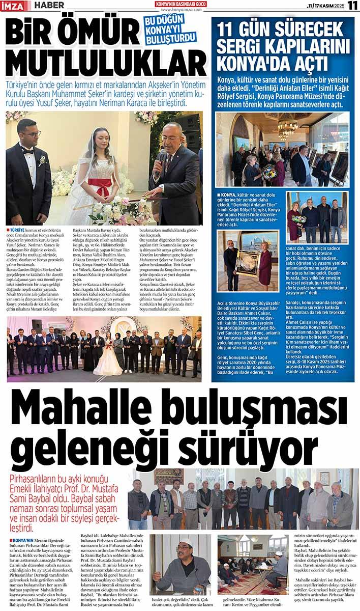 Konya İmza E-GAZETE  (11 / 17 Kasım 2025) 11