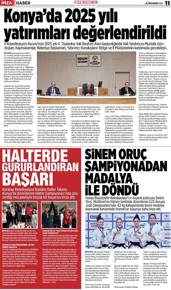 Konya İmza E-GAZETE (4 / 10 Kasım 2025) 11