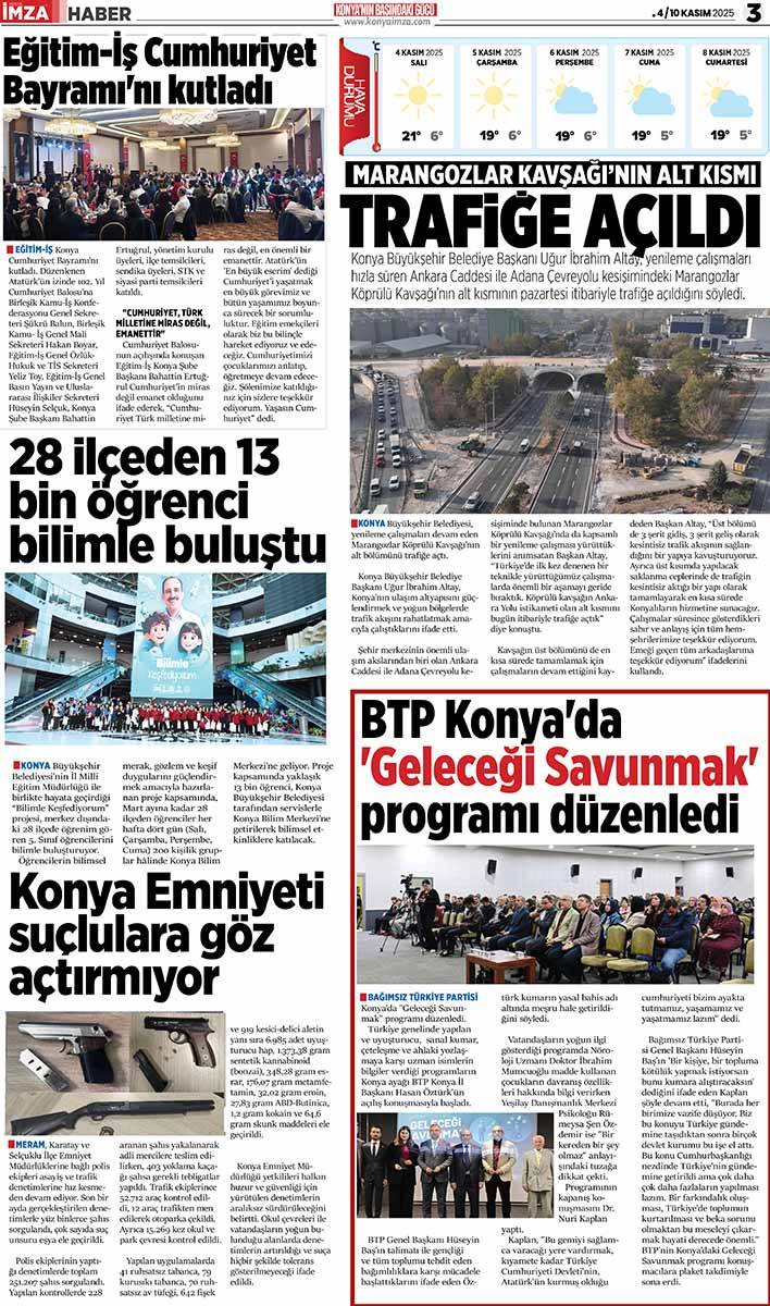 Konya İmza E-GAZETE (4 / 10 Kasım 2025) 3