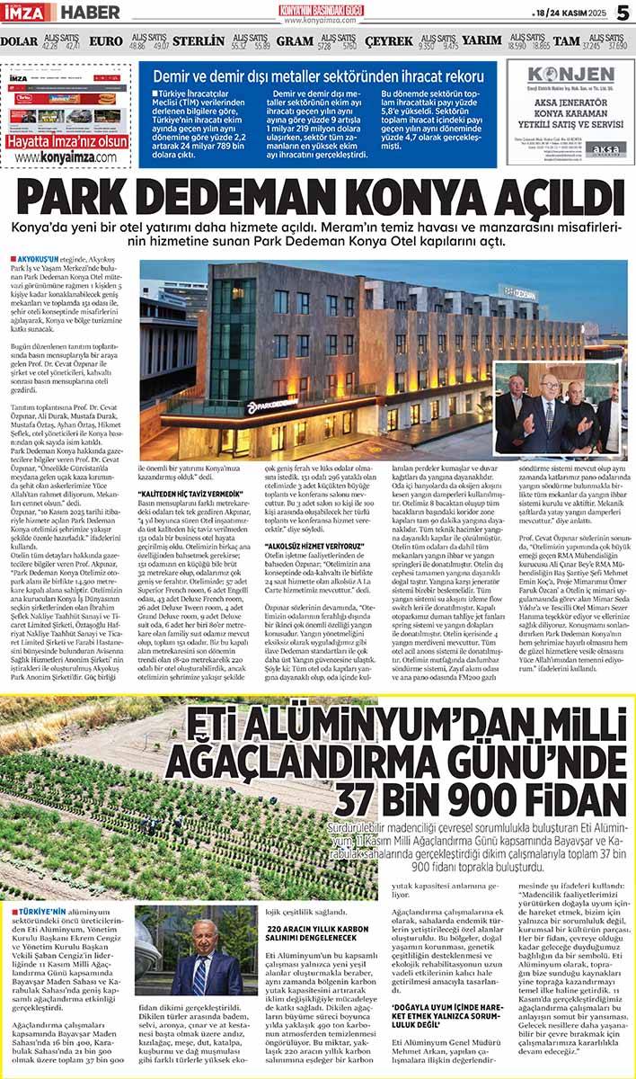 Konya İmza E-GAZETE (18 / 24 Kasım 2025) 5
