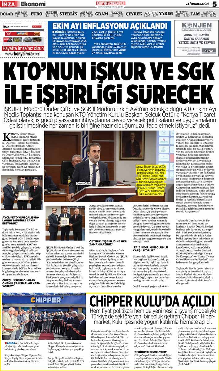 Konya İmza E-GAZETE (4 / 10 Kasım 2025) 5