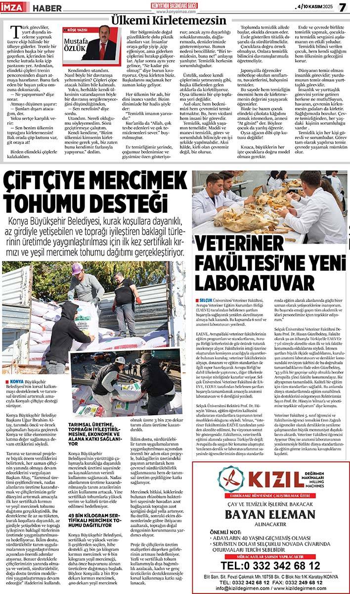 Konya İmza E-GAZETE (4 / 10 Kasım 2025) 7
