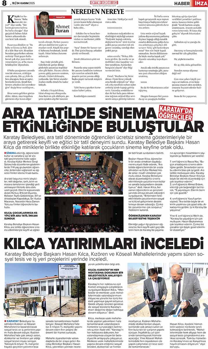 Konya İmza E-GAZETE (18 / 24 Kasım 2025) 8