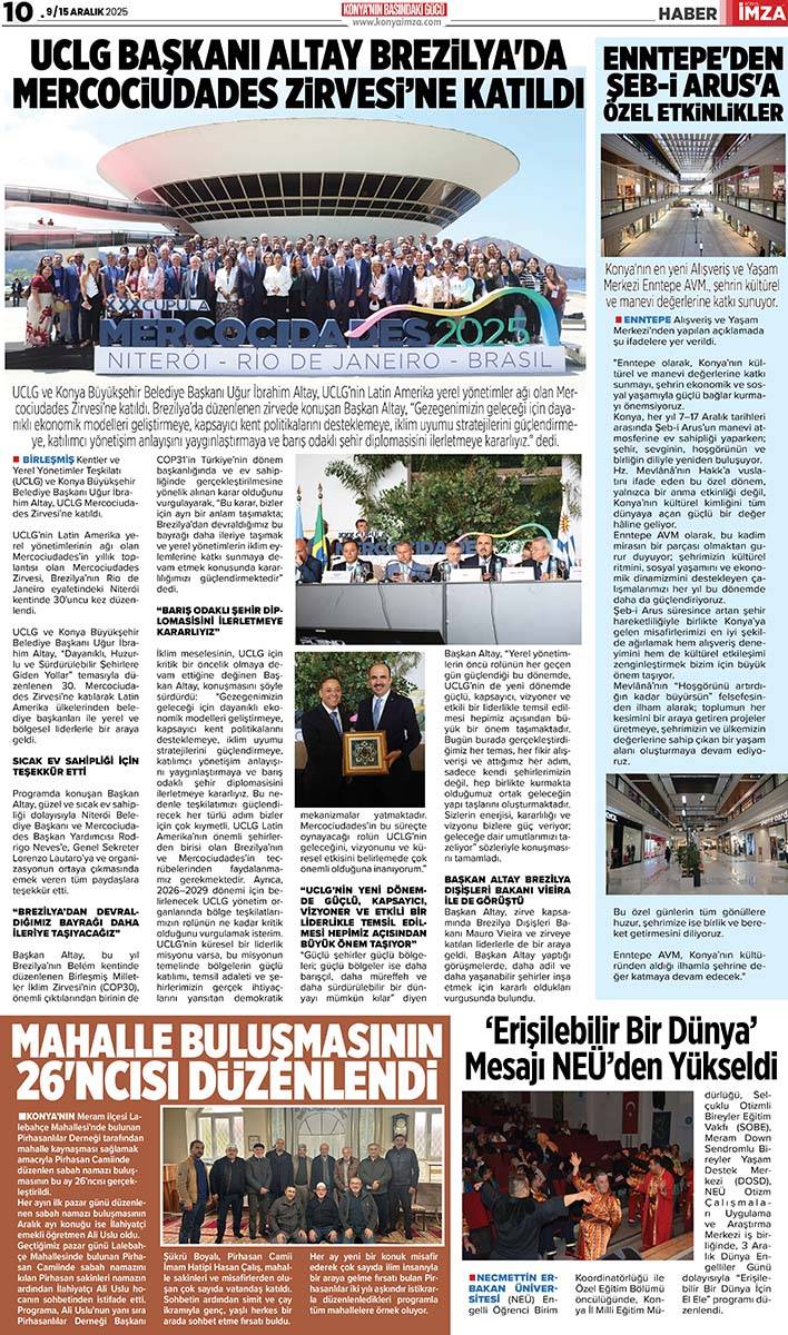 Konya İmza E-GAZETE (9 / 15 Aralık 2025) 10