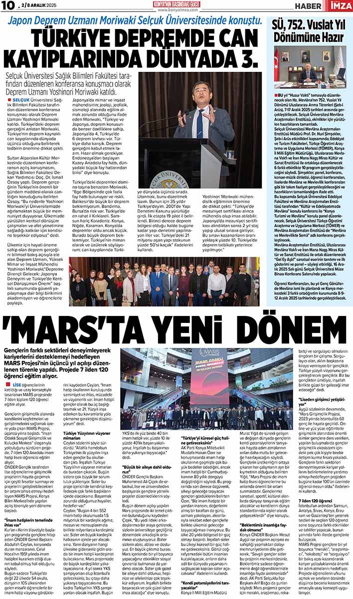 Konya İmza E-GAZETE (2 / 8 Aralık 2025) 10