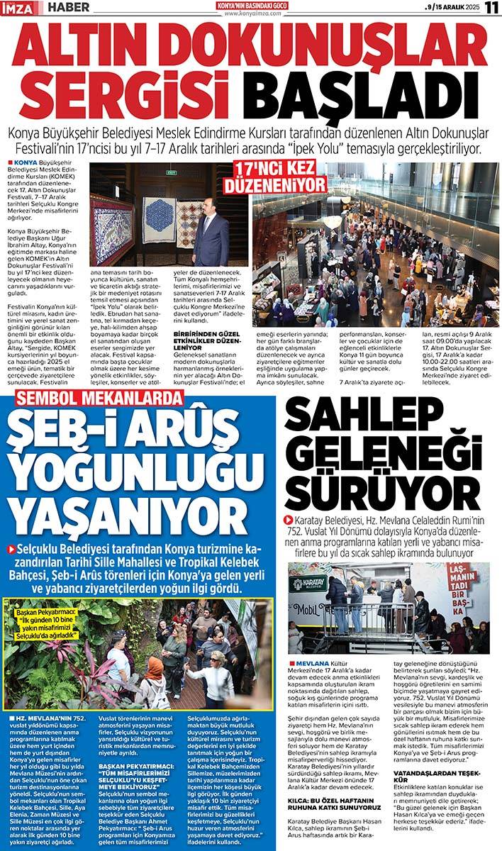 Konya İmza E-GAZETE (9 / 15 Aralık 2025) 11