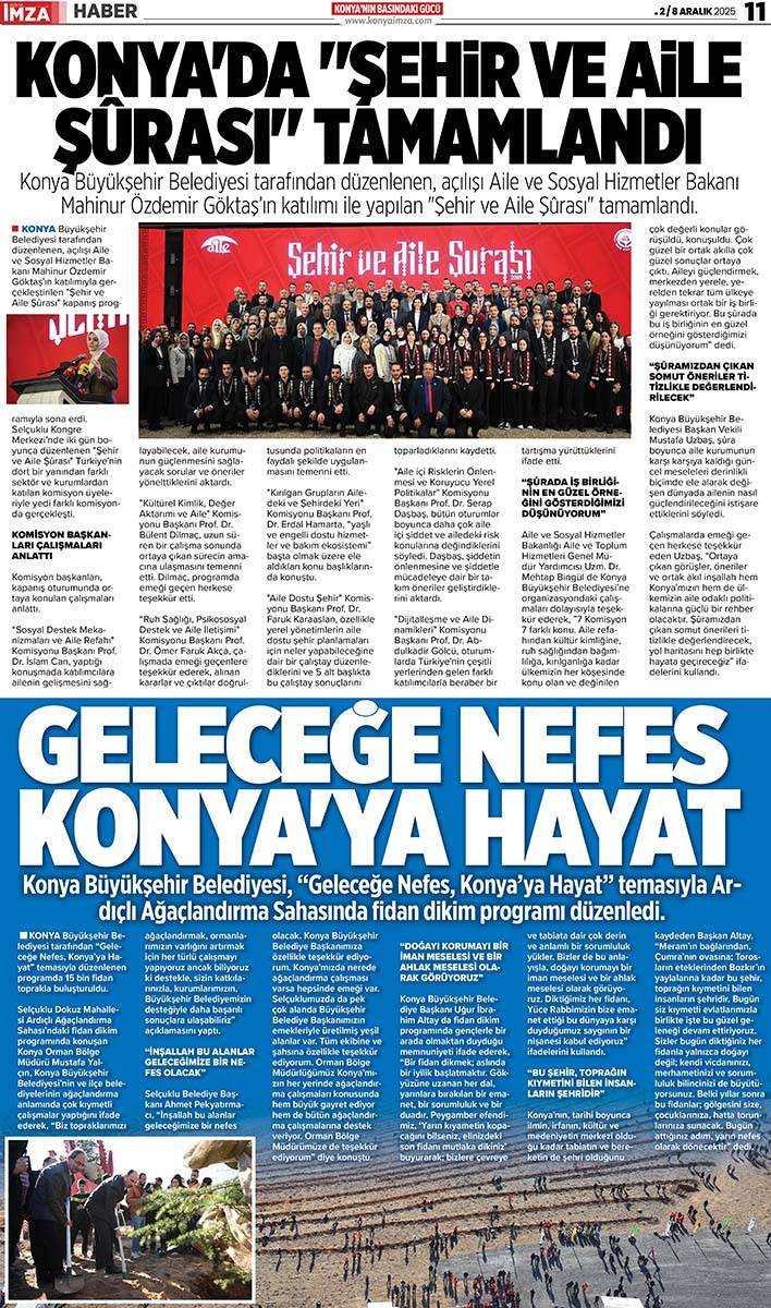 Konya İmza E-GAZETE (2 / 8 Aralık 2025) 11