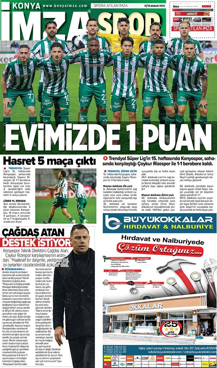 Konya İmza E-GAZETE (9 / 15 Aralık 2025) 12