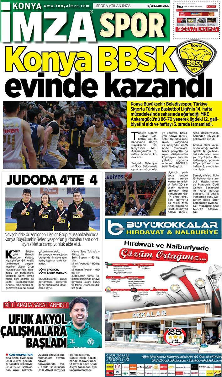 Konya İmza E-GAZETE (16 / 22 Aralık 2025) 12