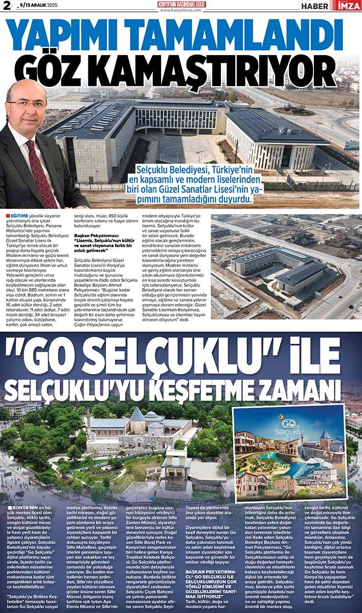 Konya İmza E-GAZETE (9 / 15 Aralık 2025) 2