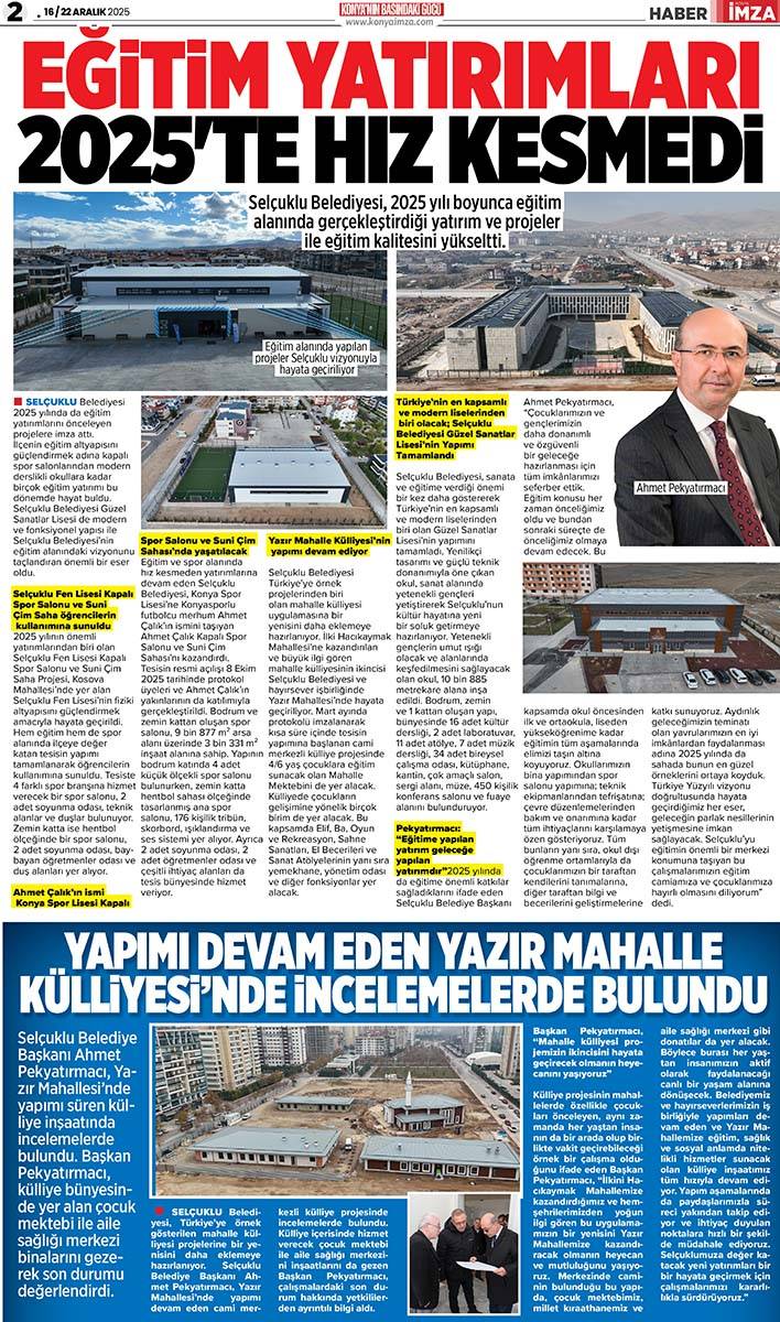 Konya İmza E-GAZETE (16 / 22 Aralık 2025) 2