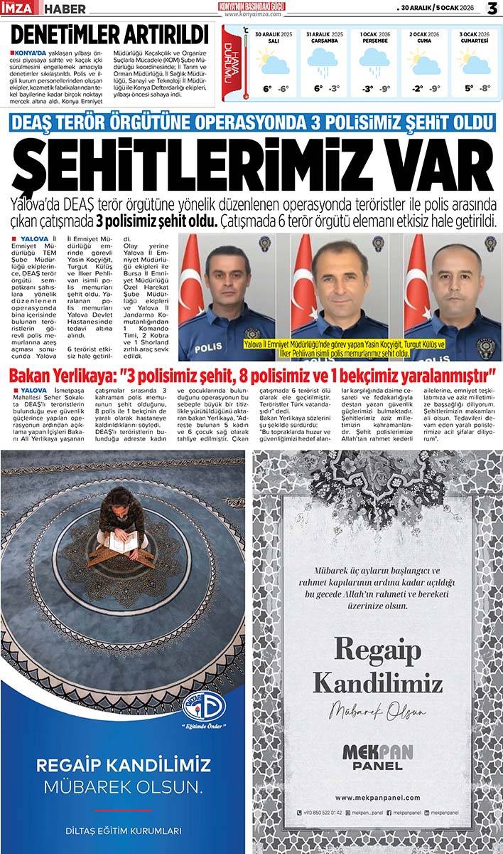 Konya İmza E-GAZETE (30 Aralık 2025 - 5 Ocak 2026) 3
