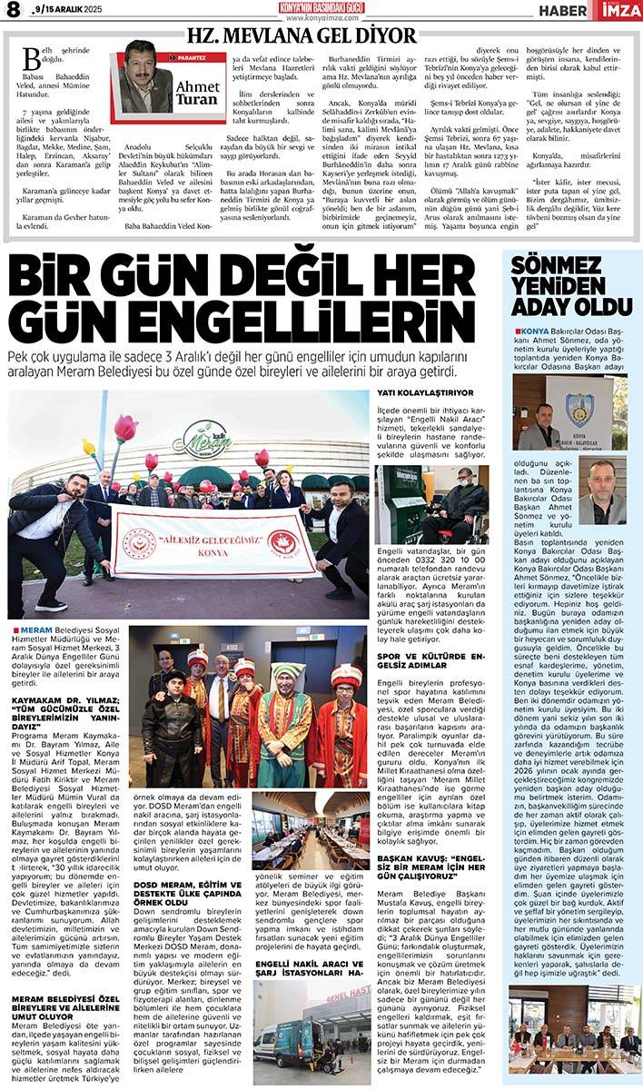 Konya İmza E-GAZETE (9 / 15 Aralık 2025) 8