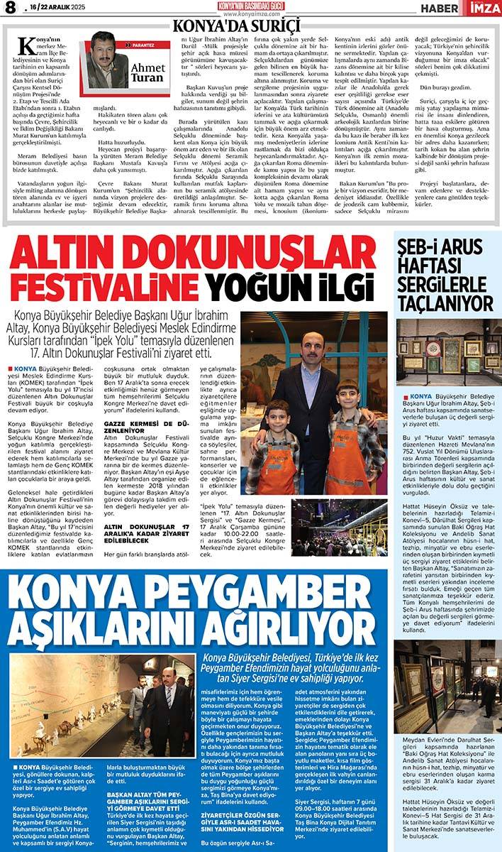 Konya İmza E-GAZETE (16 / 22 Aralık 2025) 8
