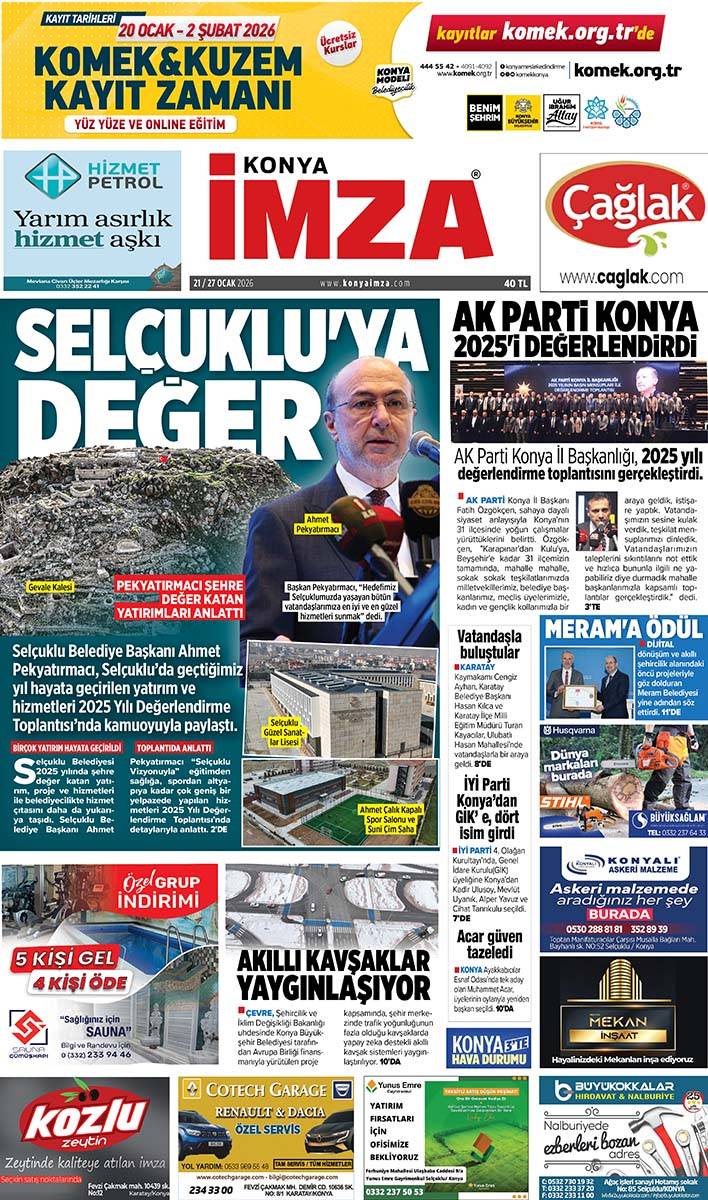 Konya İmza E-GAZETE (21 / 27 Ocak 2026) 1
