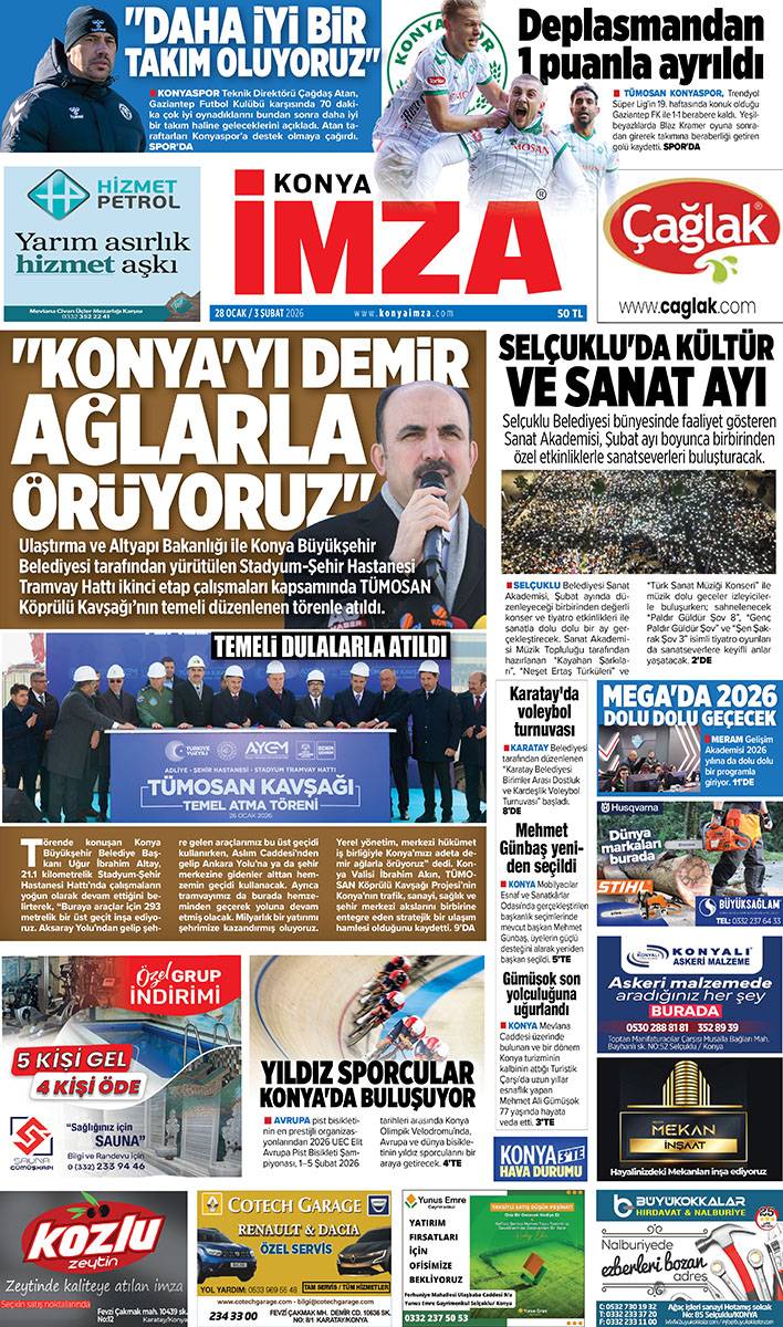 Konya İmza E-GAZETE (28 Ocak / 3 Şubat 2026) 1