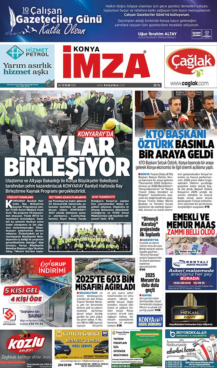 Konya İmza E-GAZETE (6 / 12 Ocak 2026) 1