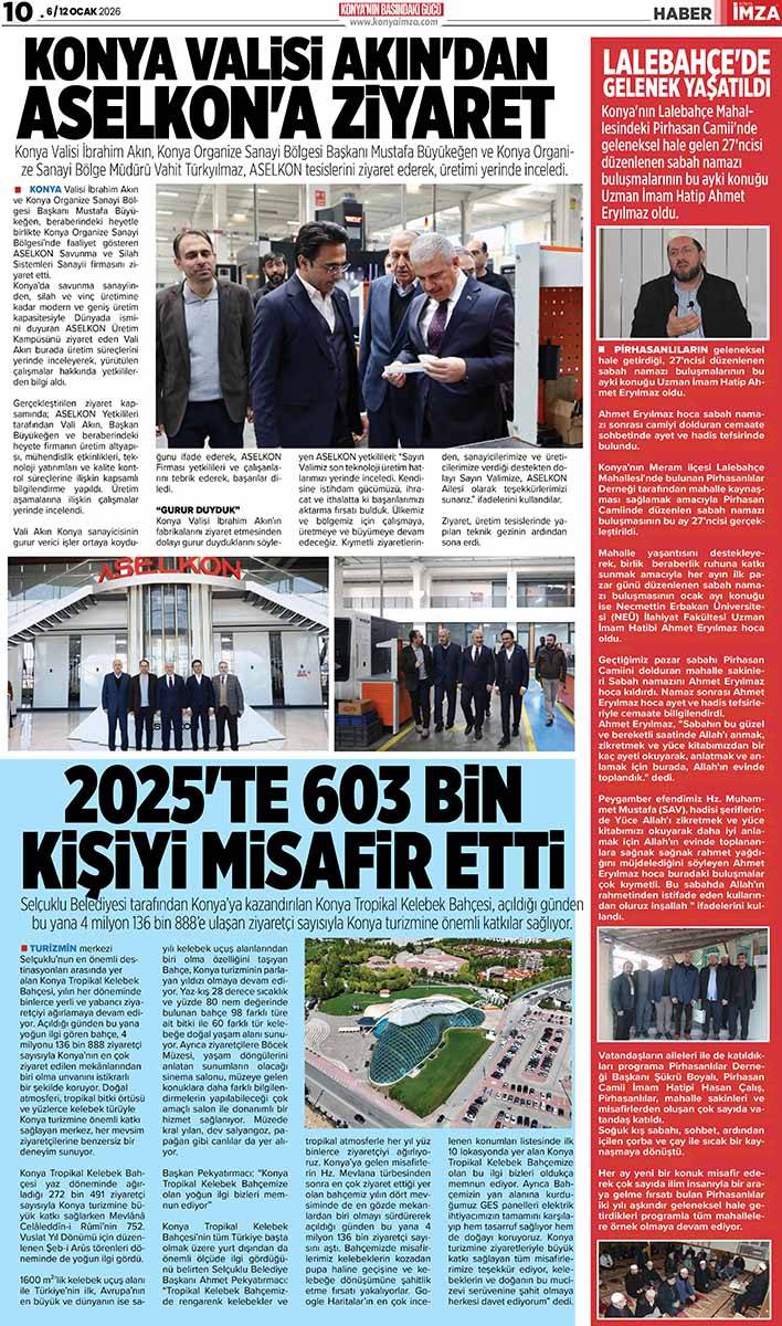 Konya İmza E-GAZETE (6 / 12 Ocak 2026) 10