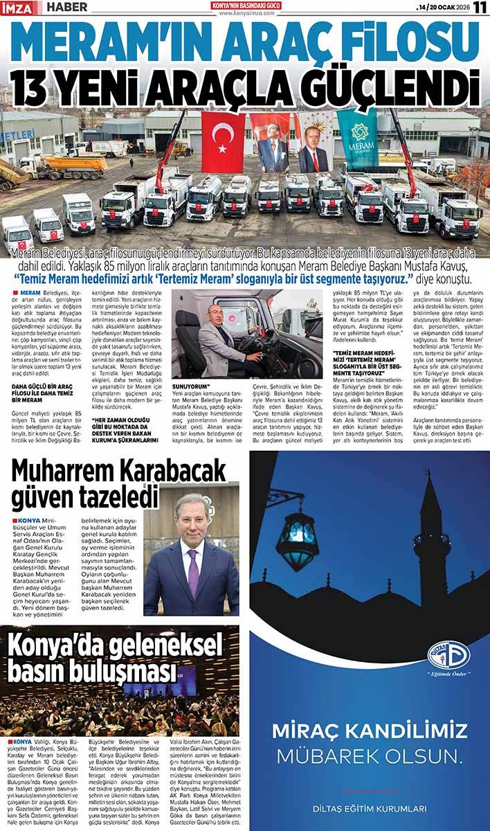 Konya İmza E-GAZETE (14 / 20 Ocak 2026) 11