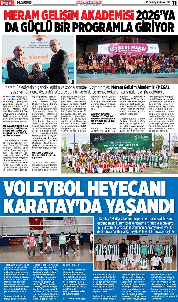 Konya İmza E-GAZETE (28 Ocak / 3 Şubat 2026) 11