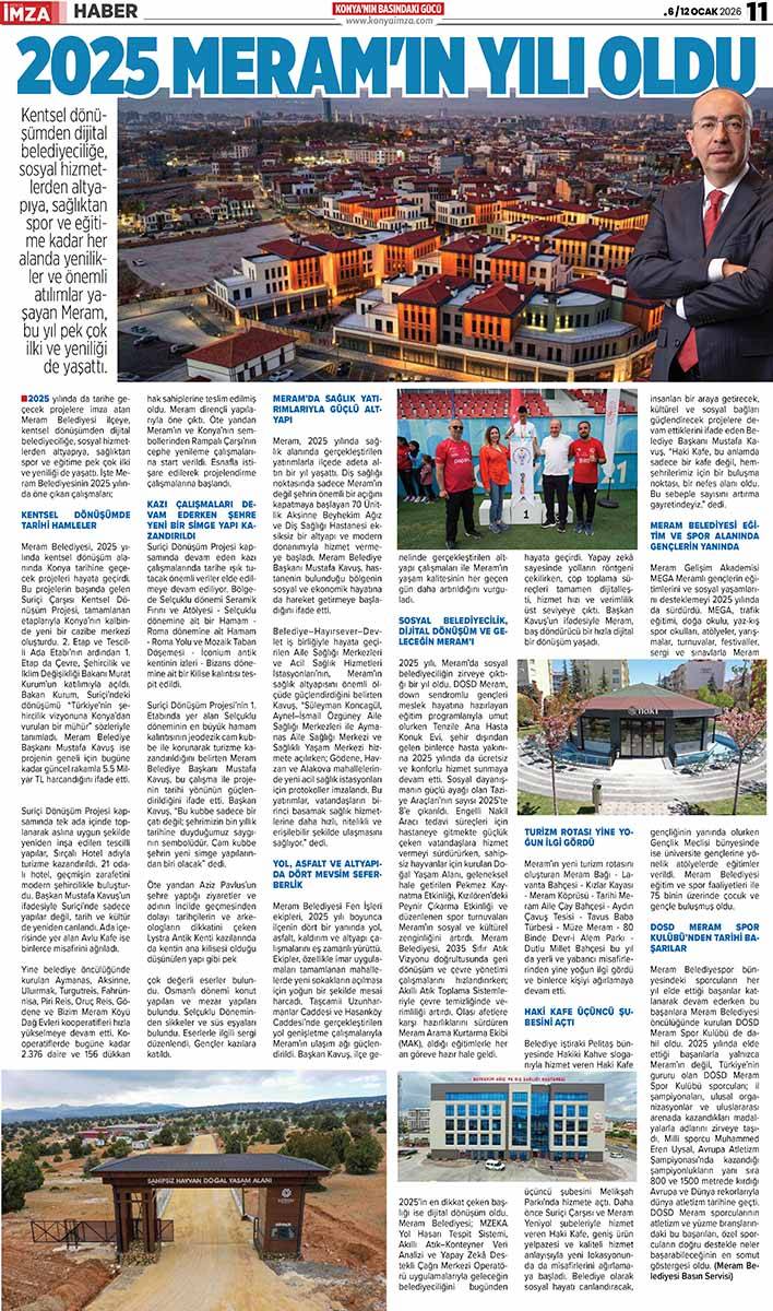 Konya İmza E-GAZETE (6 / 12 Ocak 2026) 11