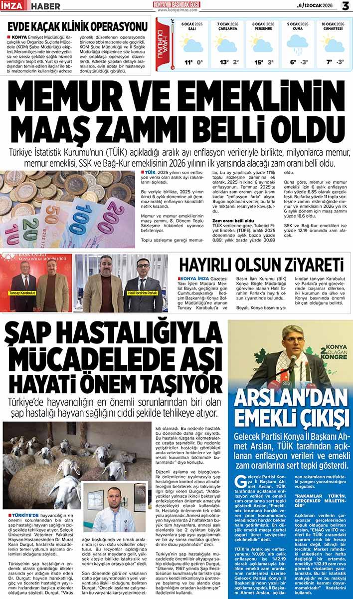 Konya İmza E-GAZETE (6 / 12 Ocak 2026) 3