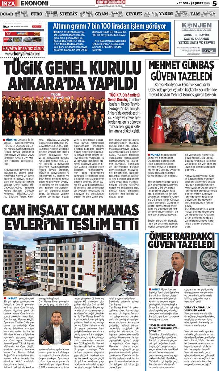 Konya İmza E-GAZETE (28 Ocak / 3 Şubat 2026) 5