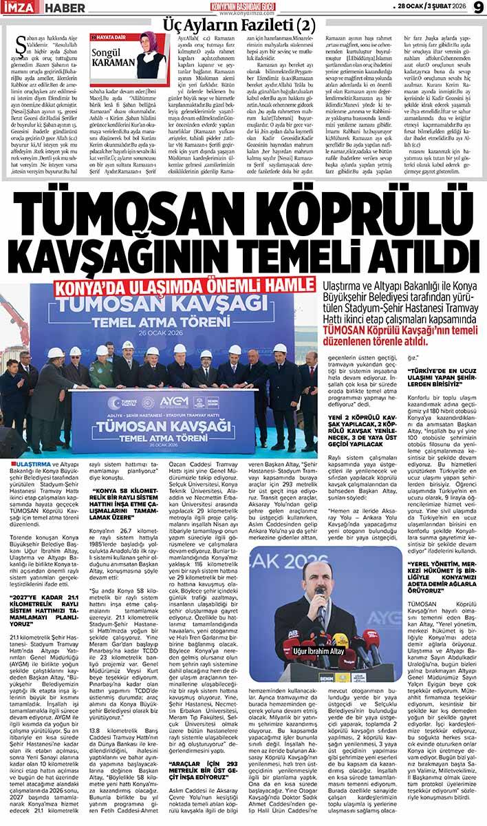 Konya İmza E-GAZETE (28 Ocak / 3 Şubat 2026) 9
