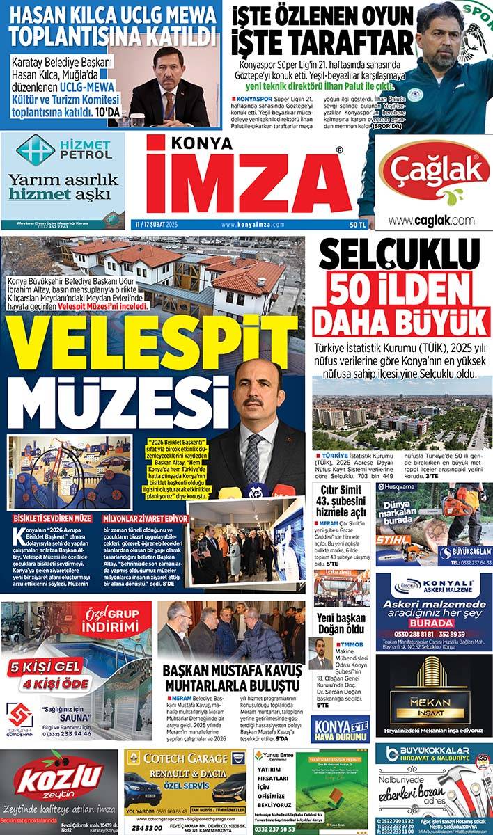Konya İmza E-GAZETE (11 / 17 Şubat 2026) 1