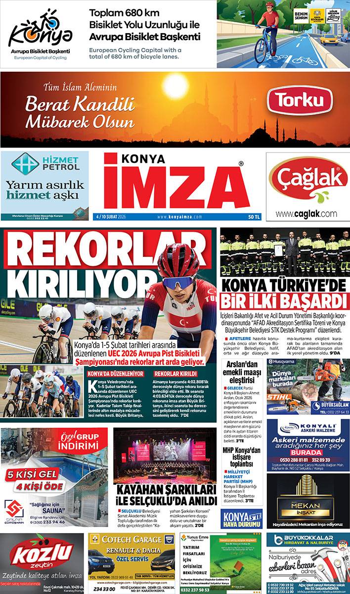 Konya İmza E-GAZETE (4 / 10 Şubat 2026) 1