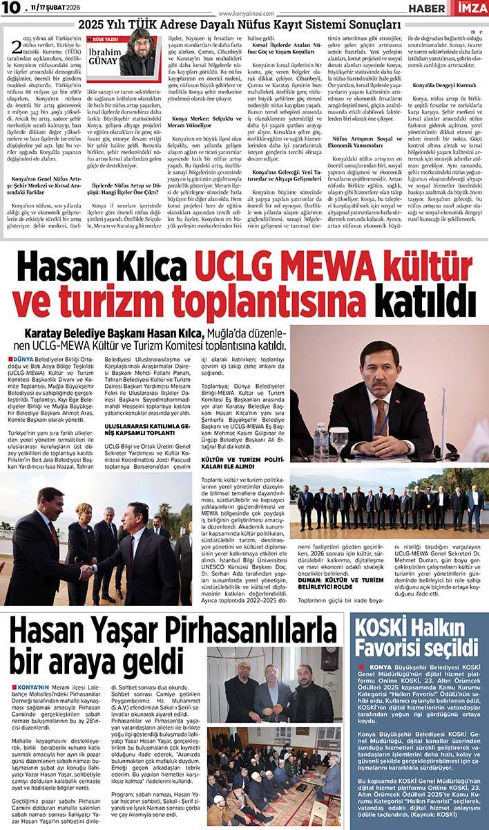 Konya İmza E-GAZETE (11 / 17 Şubat 2026) 10