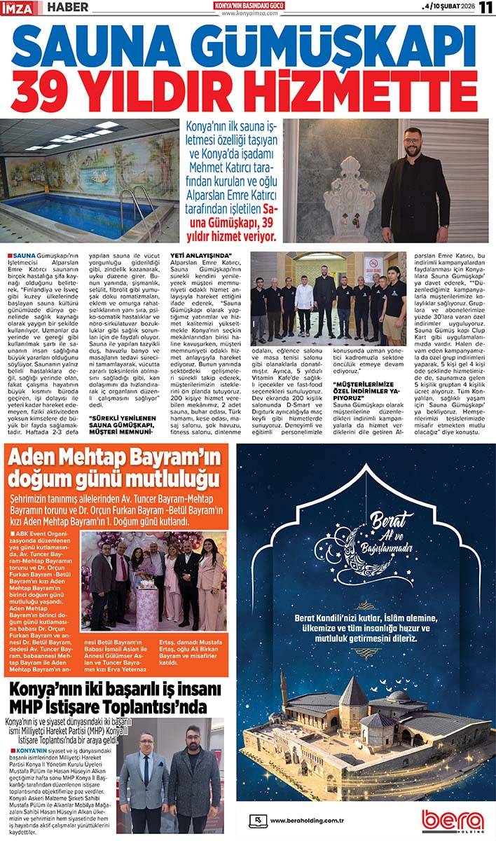 Konya İmza E-GAZETE (4 / 10 Şubat 2026) 11