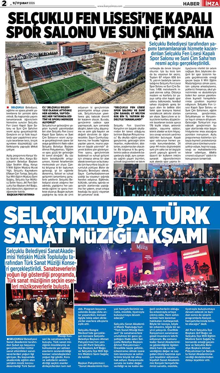 Konya İmza E-GAZETE (11 / 17 Şubat 2026) 2