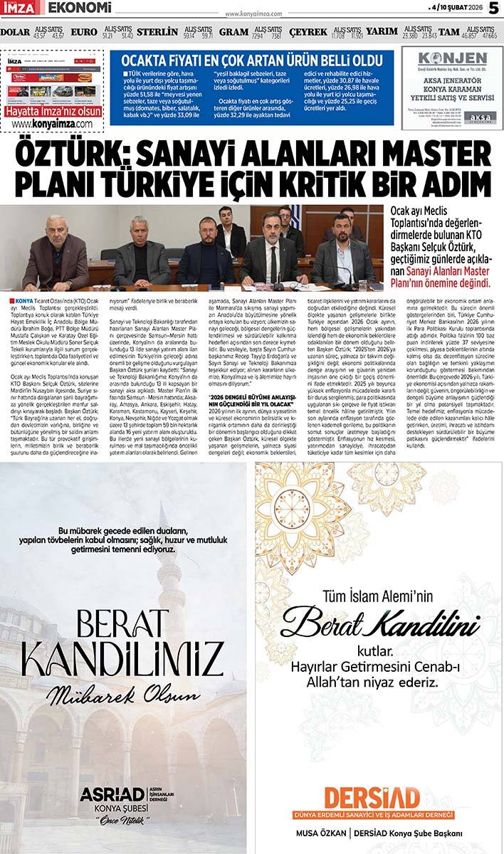 Konya İmza E-GAZETE (4 / 10 Şubat 2026) 5