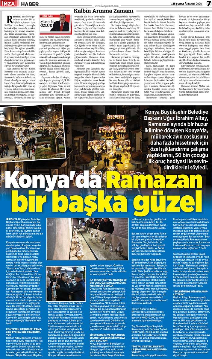 Konya İmza E-GAZETE (25 Şubat / 3 Mart 2026) 7