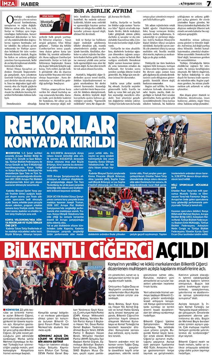 Konya İmza E-GAZETE (4 / 10 Şubat 2026) 7