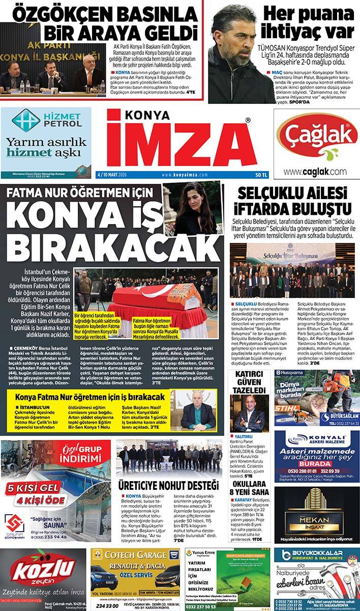 Konya İmza E-GAZETE (4 /10 Mart 2026) 1