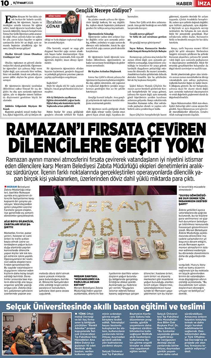 Konya İmza E-GAZETE (11 / 17 Mart 2026) 10