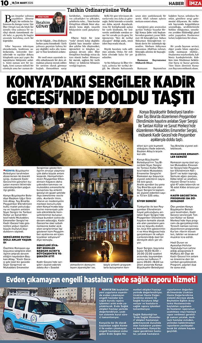Konya İmza E GAZETE (18 / 24 Mart 2026) 10