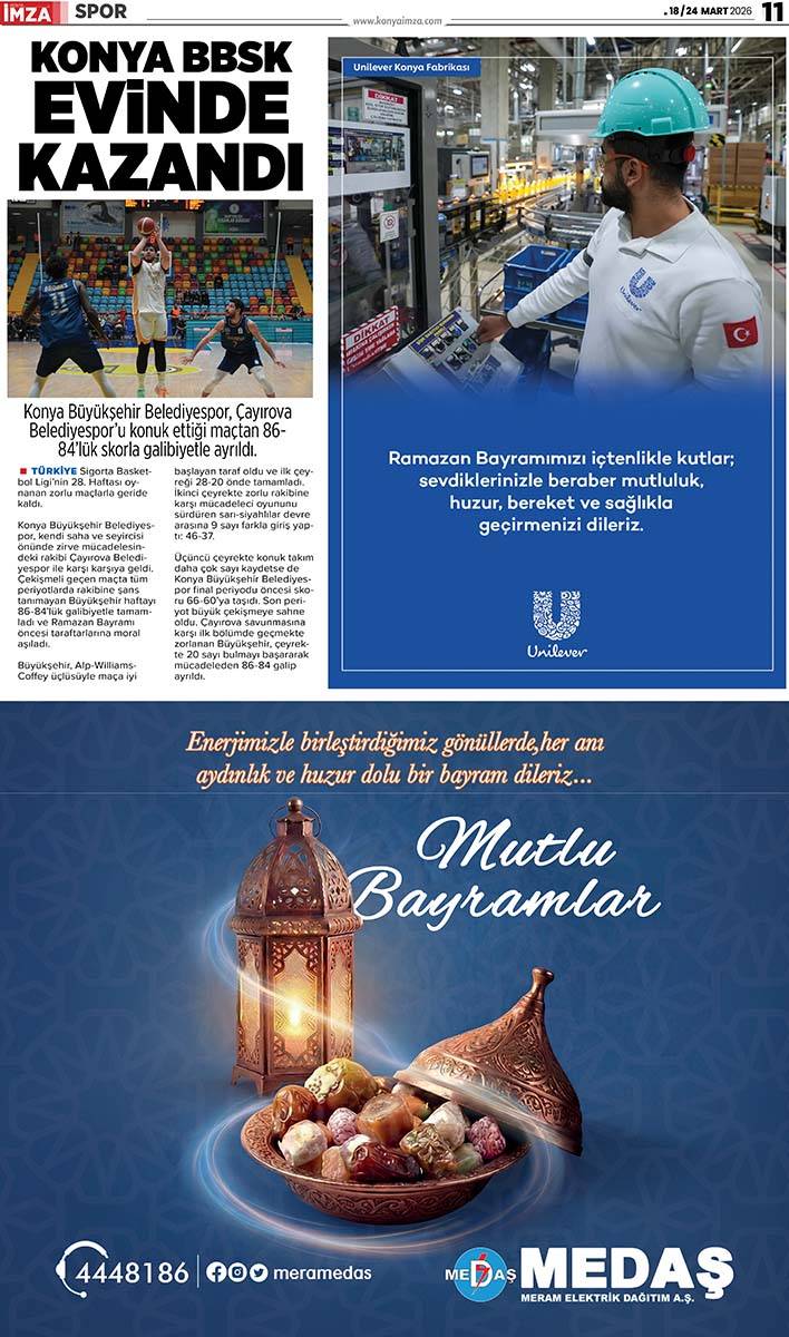 Konya İmza E GAZETE (18 / 24 Mart 2026) 11
