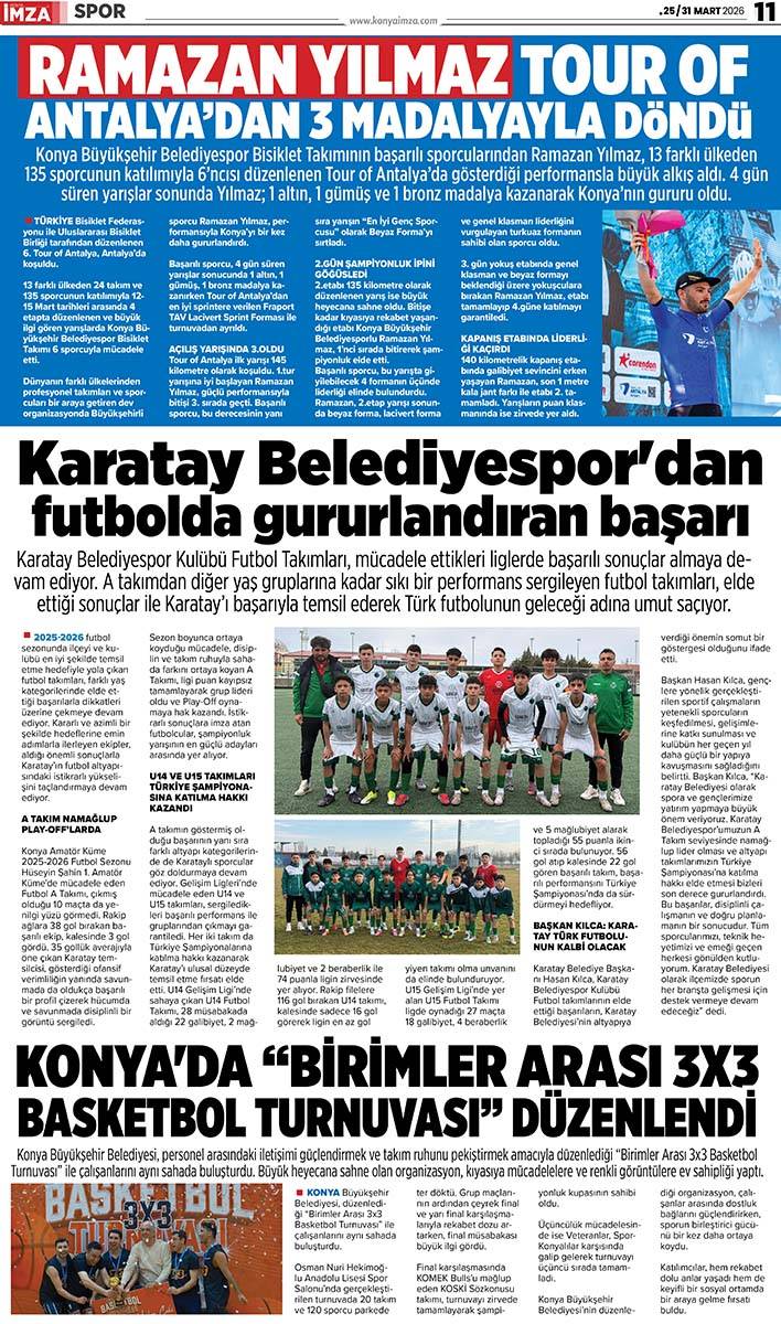 Konya İmza E GAZETE (25 / 31 Mart 2026) 11