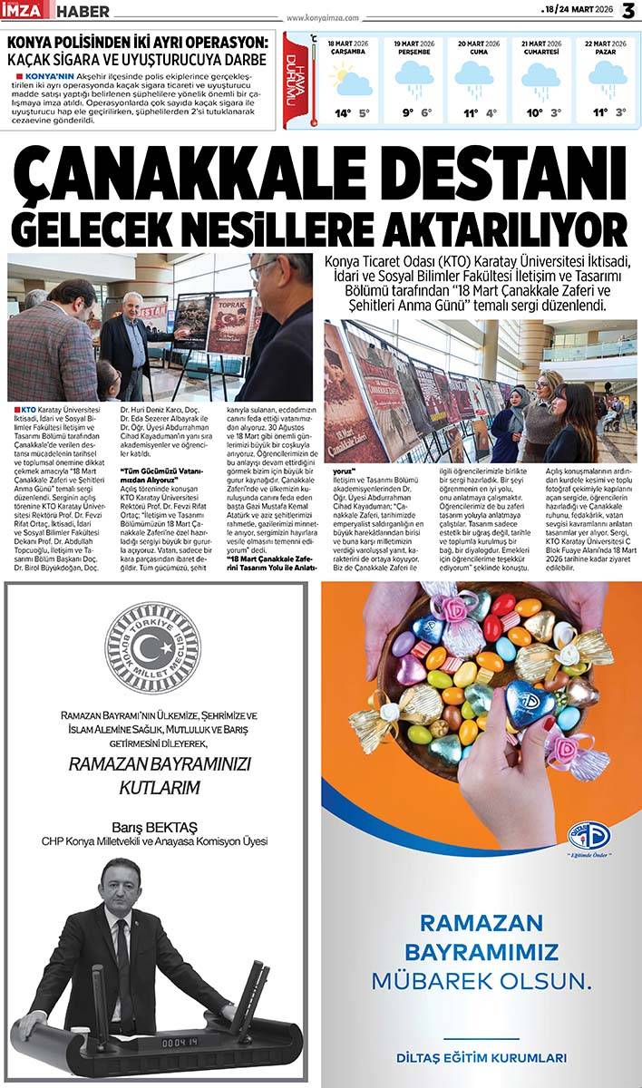 Konya İmza E GAZETE (18 / 24 Mart 2026) 3