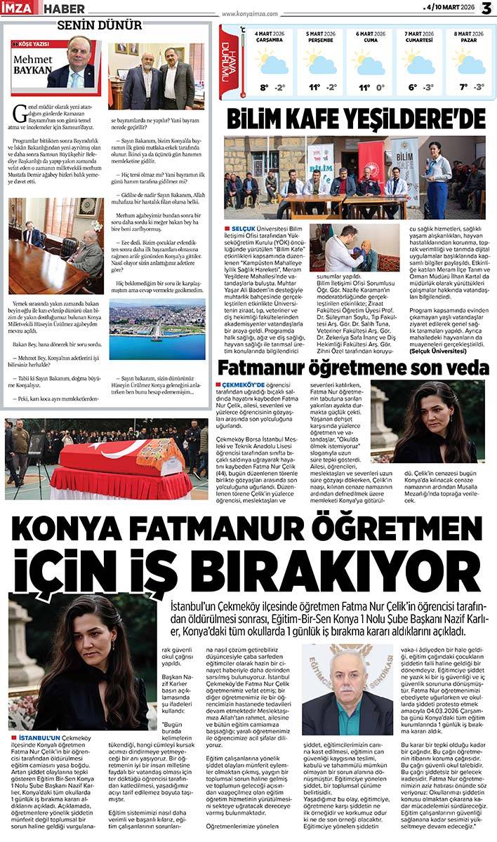 Konya İmza E-GAZETE (4 /10 Mart 2026) 3