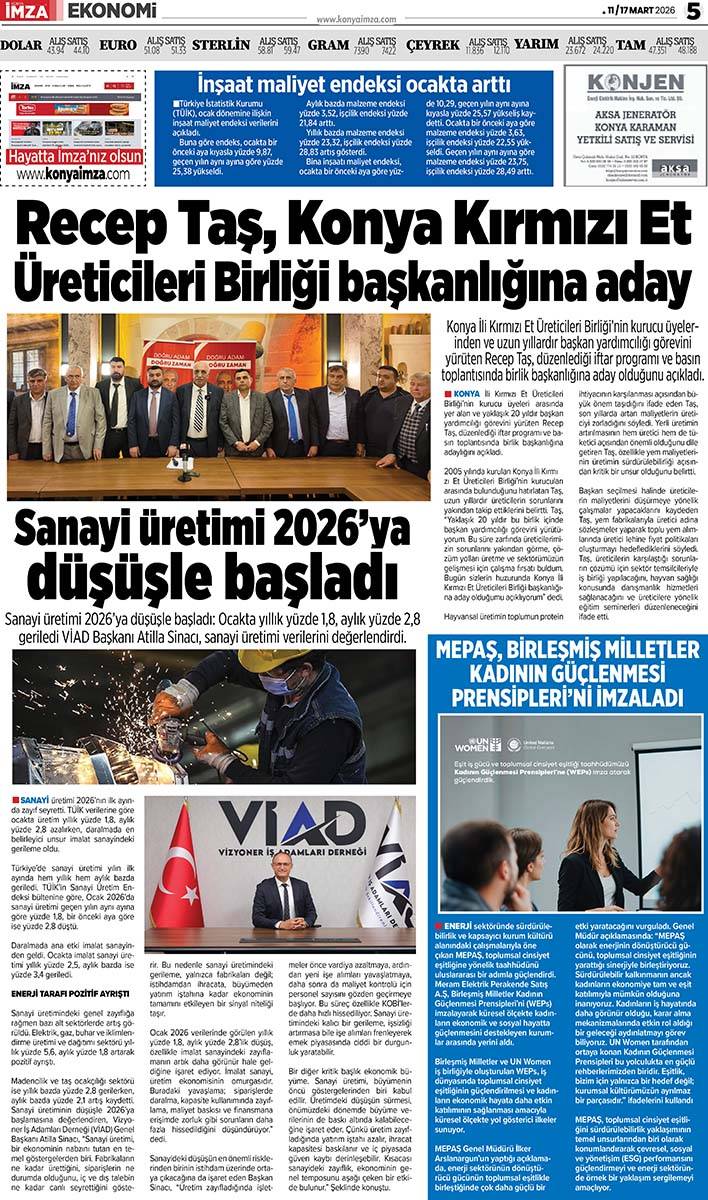 Konya İmza E-GAZETE (11 / 17 Mart 2026) 5