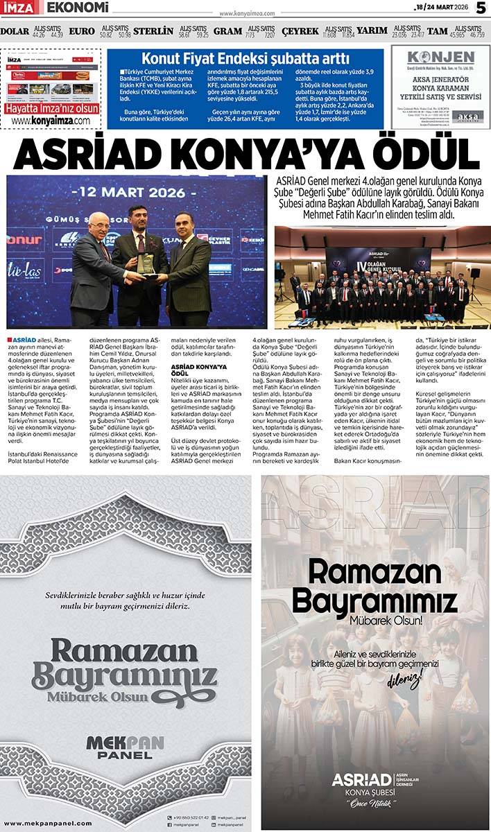 Konya İmza E GAZETE (18 / 24 Mart 2026) 5